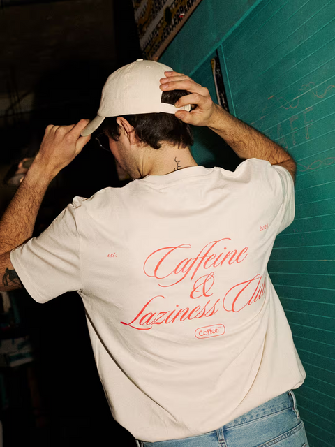 T-Shirt Caffeine & Laziness Club Tee/ Red Edition