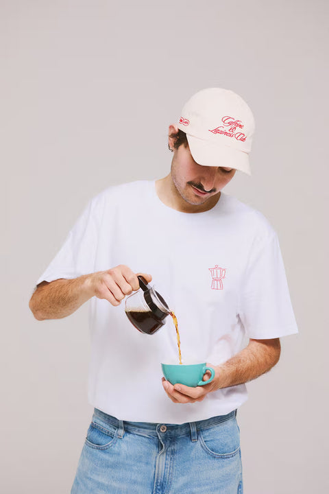 Czapka Coffee & Laziness Club Cream